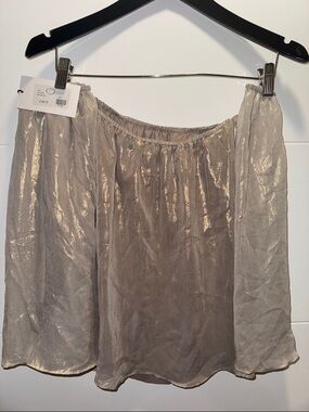 Bailey 44 Shimmery Gold Off The Shoulder Top